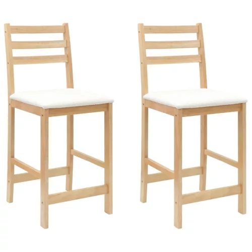  Étkező Székek 2 pcs Természetes 40 x 47,5 x 99,5 cm