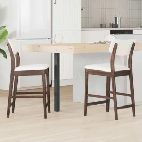    Étkező Székek 2 pcs Világos Barna 48 x 49 x 95 cm Tömör Gumi Fa