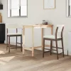  Étkező Székek 2 pcs Világos Barna 48 x 49 x 95 cm Tömör Gumi Fa