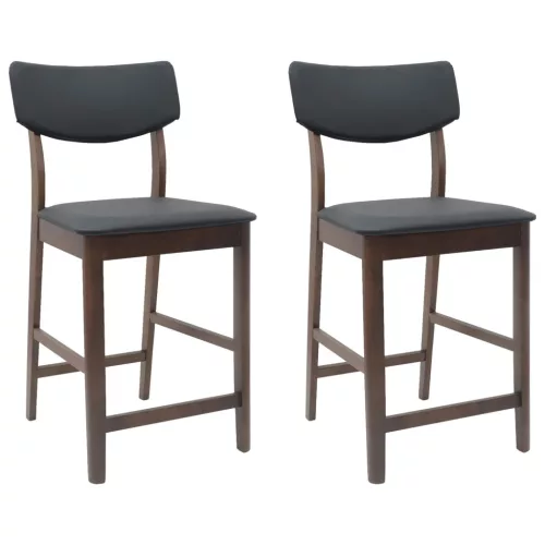  Étkező Székek 2 pcs Világos Barna 48 x 49 x 95 cm Tömör Gumi Fa
