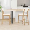  Étkező Székek 2 pcs Természetes 48 x 49 x 95 cm Tömör Gumi Fa