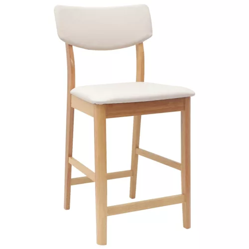  Étkező Székek 2 pcs Természetes 48 x 49 x 95 cm Tömör Gumi Fa