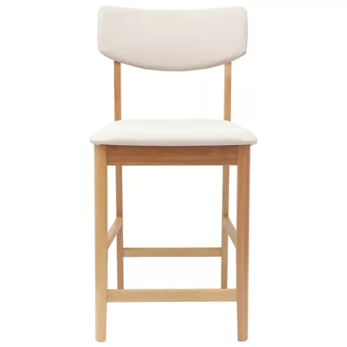  Étkező Székek 2 pcs Természetes 48 x 49 x 95 cm Tömör Gumi Fa