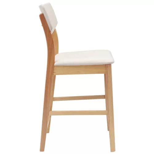  Étkező Székek 2 pcs Természetes 48 x 49 x 95 cm Tömör Gumi Fa