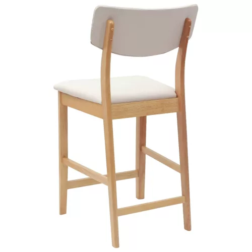  Étkező Székek 2 pcs Természetes 48 x 49 x 95 cm Tömör Gumi Fa