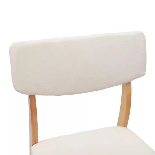  Étkező Székek 2 pcs Természetes 48 x 49 x 95 cm Tömör Gumi Fa