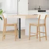  Étkező Székek 2 pcs Természetes 48 x 49 x 95 cm Tömör Gumi Fa