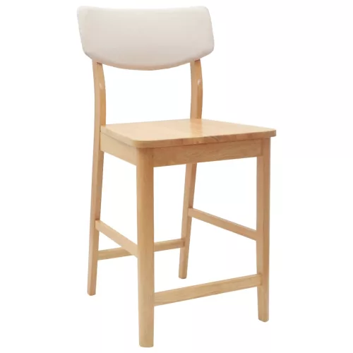  Étkező Székek 2 pcs Természetes 48 x 49 x 95 cm Tömör Gumi Fa