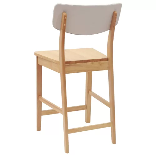  Étkező Székek 2 pcs Természetes 48 x 49 x 95 cm Tömör Gumi Fa