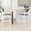  Étkező Székek 2 pcs Fehér 48 x 49 x 95 cm Tömör Gumi Fa