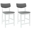  Étkező Székek 2 pcs Fehér 48 x 49 x 95 cm Tömör Gumi Fa