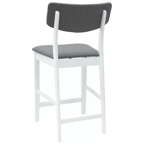  Étkező Székek 2 pcs Fehér 48 x 49 x 95 cm Tömör Gumi Fa