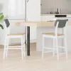  Étkező Székek 2 pcs Fehér 48 x 49 x 95 cm Tömör Gumi Fa