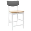  Étkező Székek 2 pcs Fehér 48 x 49 x 95 cm Tömör Gumi Fa