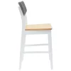  Étkező Székek 2 pcs Fehér 48 x 49 x 95 cm Tömör Gumi Fa