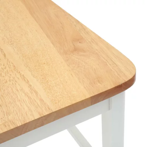  Étkező Székek 2 pcs Fehér 48 x 49 x 95 cm Tömör Gumi Fa
