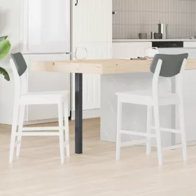    Étkező Székek 2 pcs Fehér 48 x 49 x 95 cm Tömör Gumi Fa