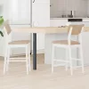 Étkező Székek 2 pcs Fehér 48 x 49 x 95 cm Tömör Gumi Fa