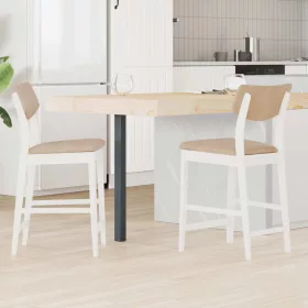    Étkező Székek 2 pcs Fehér 48 x 49 x 95 cm Tömör Gumi Fa