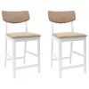  Étkező Székek 2 pcs Fehér 48 x 49 x 95 cm Tömör Gumi Fa
