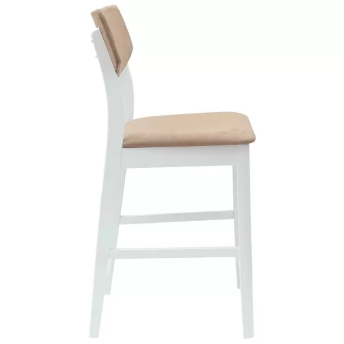  Étkező Székek 2 pcs Fehér 48 x 49 x 95 cm Tömör Gumi Fa