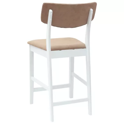  Étkező Székek 2 pcs Fehér 48 x 49 x 95 cm Tömör Gumi Fa