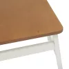  Étkezőszék 2 pcs Fehér és Természetes Tömör Gumi Fa
