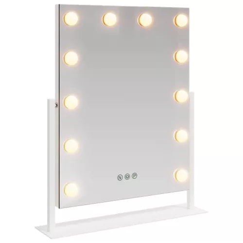  LED Smink Tükör Fehér 44 x 10 x 53 cm Üveg és acél