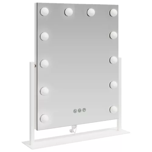  LED Smink Tükör Fehér 44 x 10 x 53 cm Üveg és acél