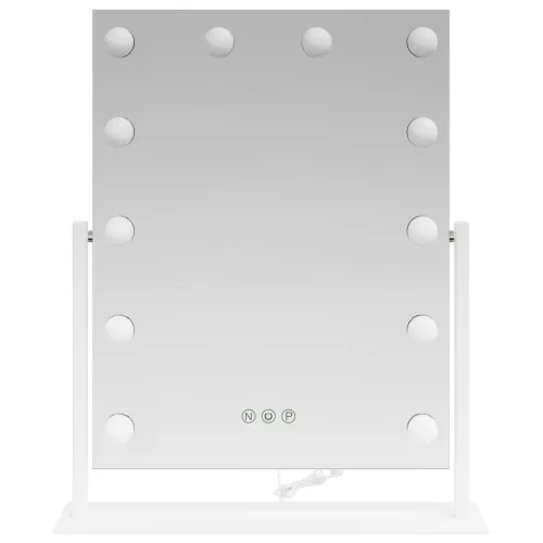  LED Smink Tükör Fehér 44 x 10 x 53 cm Üveg és acél