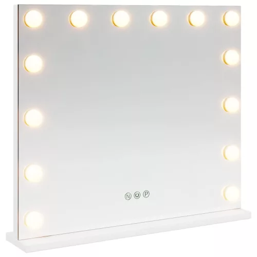  LED Smink Tükör Fehér 50 x 10 x 44 cm Üveg és acél