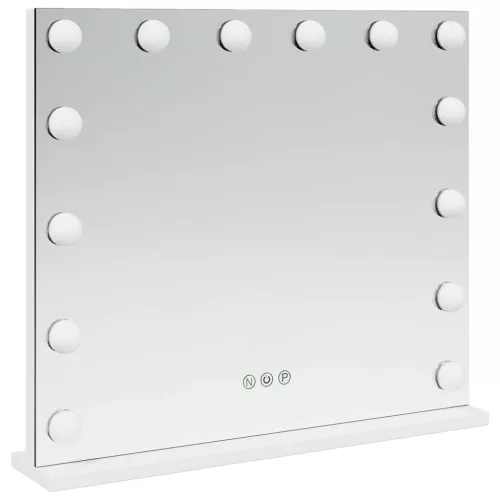  LED Smink Tükör Fehér 50 x 10 x 44 cm Üveg és acél