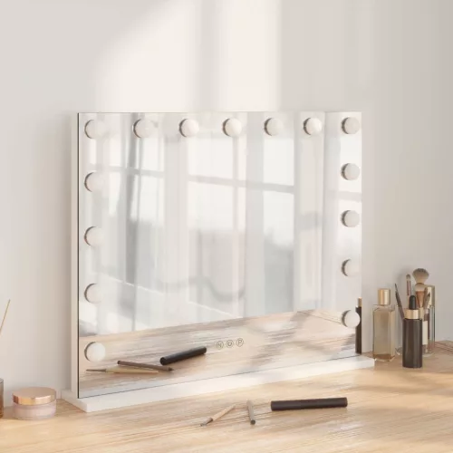  LED Smink Tükör Fehér 58 x 10 x 47 cm Üveg és acél