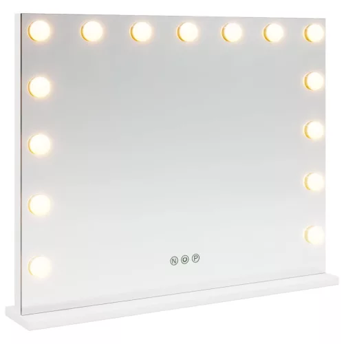  LED Smink Tükör Fehér 58 x 10 x 47 cm Üveg és acél