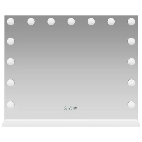  LED Smink Tükör Fehér 58 x 10 x 47 cm Üveg és acél