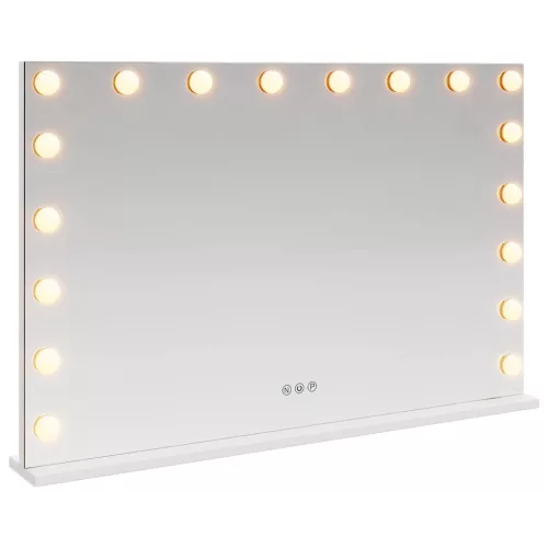  LED Smink Tükör Fehér 80 x 10 x 52,5 cm Üveg és acél