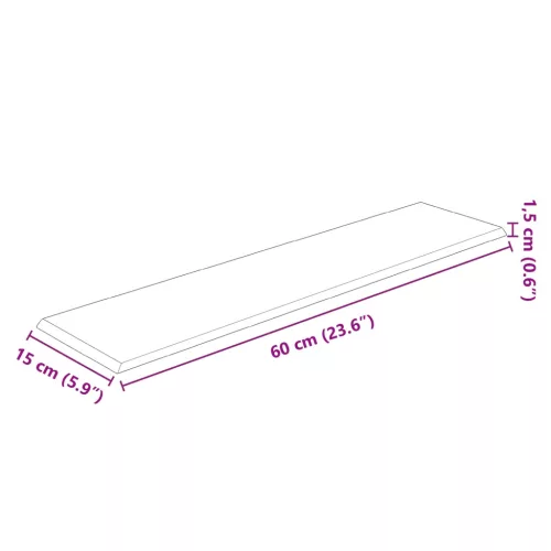  Fali Fejtámla 12 pcs Szürke 60 x 15 cm szövet