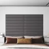  Fali Fejtámla 12 pcs Szürke 90 x 15 cm szövet
