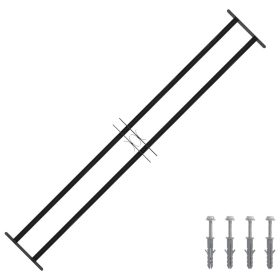  Ablak Rács Fekete 176 x 30 cm Porszórt acél