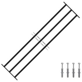  Ablak Rács Fekete 174 x 45 cm Porszórt acél