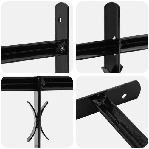  Ablak Rács Fekete 175 x 60 cm Porszórt acél