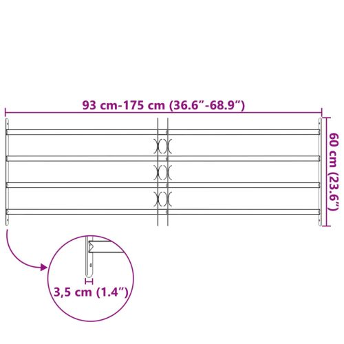  Ablak Rács Fekete 175 x 60 cm Porszórt acél