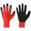  Munkakesztyűk 12 pcs Piros és Fekete 7 / S Latex bevonat