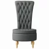  Papucs fotel Sötétszürke 56,5 x 70 x 110 cm szövet