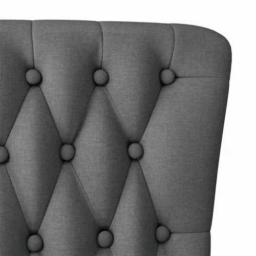  Papucs fotel Sötétszürke 56,5 x 70 x 110 cm szövet