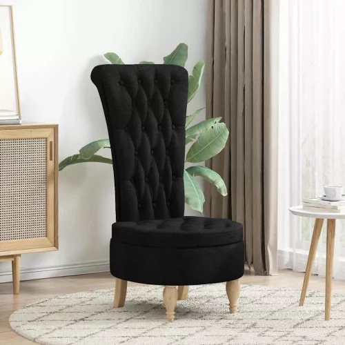  Papucs fotel Fekete 56,5 x 70 x 110 cm szövet