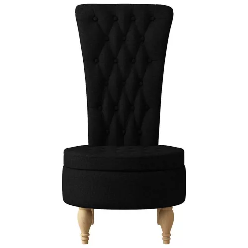  Papucs fotel Fekete 56,5 x 70 x 110 cm szövet