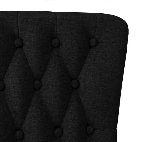  Papucs fotel Fekete 56,5 x 70 x 110 cm szövet