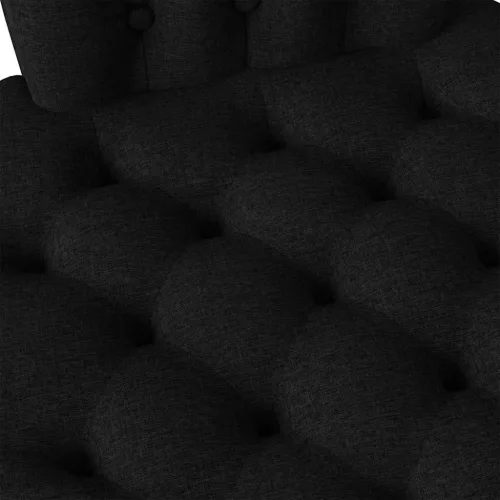  Papucs fotel Fekete 56,5 x 70 x 110 cm szövet