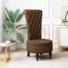  Papucs fotel Barna 56,5 x 70 x 110 cm Műsuede Bőr